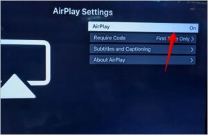 AirPlay says Off