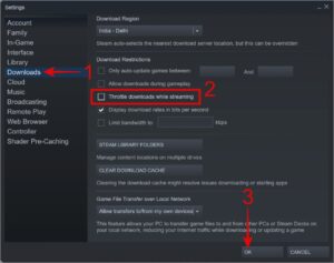 Throttle downloads while streaming