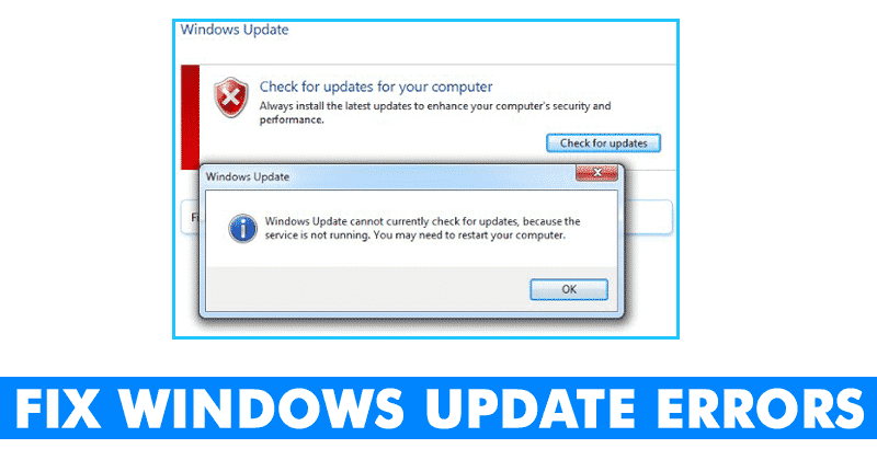 Fix Windows Update Service Not Running