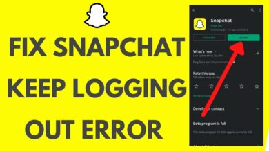 why snapchat keeps logging me out error