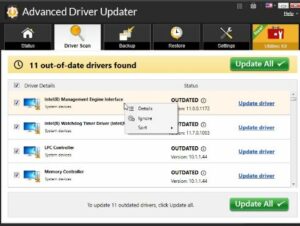 Once the scan is over, you can update a particular driver or all.