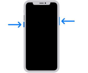 Press the Side button afterward to turn on your device