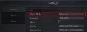 Set the In-Game Display Settings to Fullscreen 