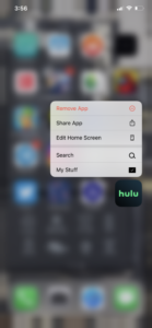 launch the App Store and reinstall Hulu from there