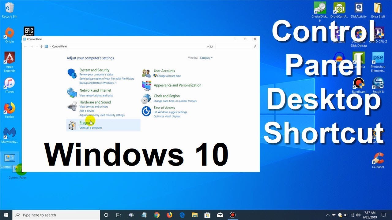 open control panel windows 10