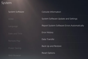 select Update System Software