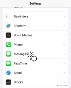 Go to Settings on your iPhone